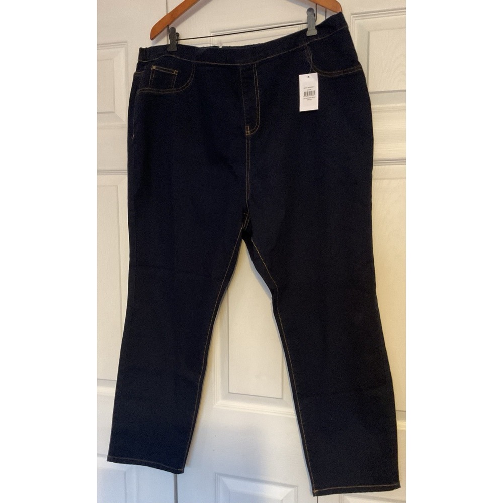 Evans Indigo Dark Denim Jeggings‎ Jeans Size 26 Pull On New